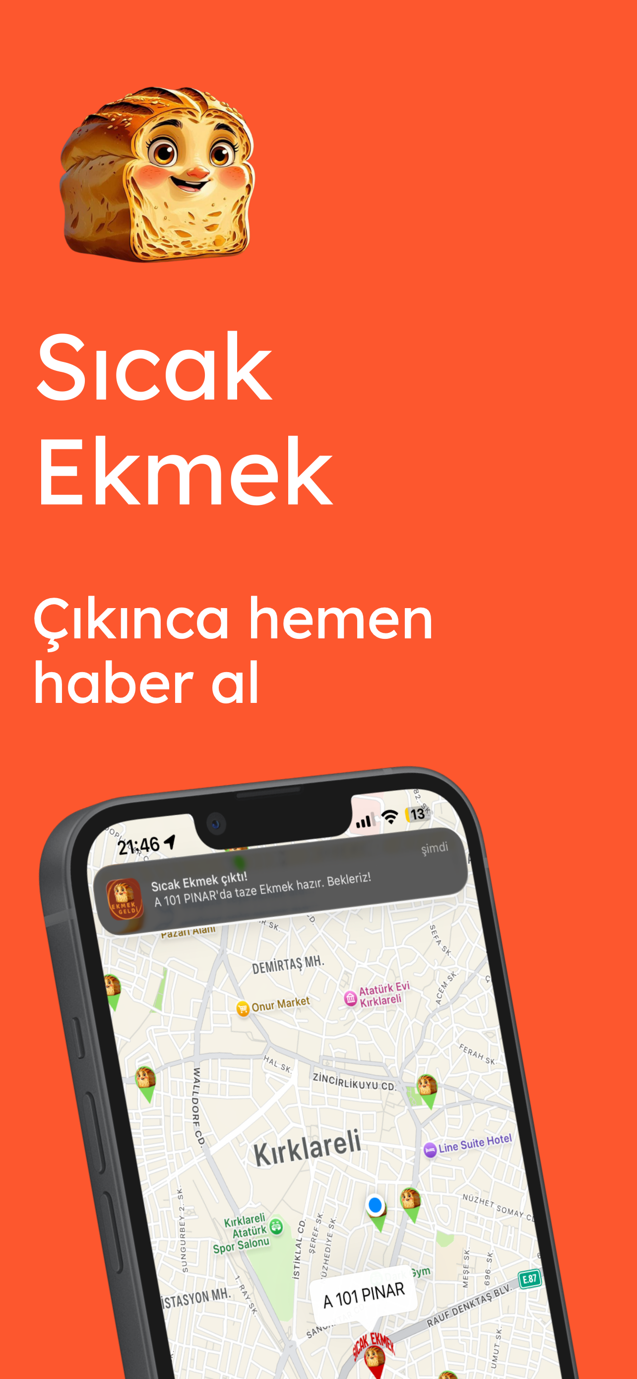 EkmekGeldi uygulama ekranı 1